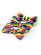 menaful Colourful Rainbow Bowtie